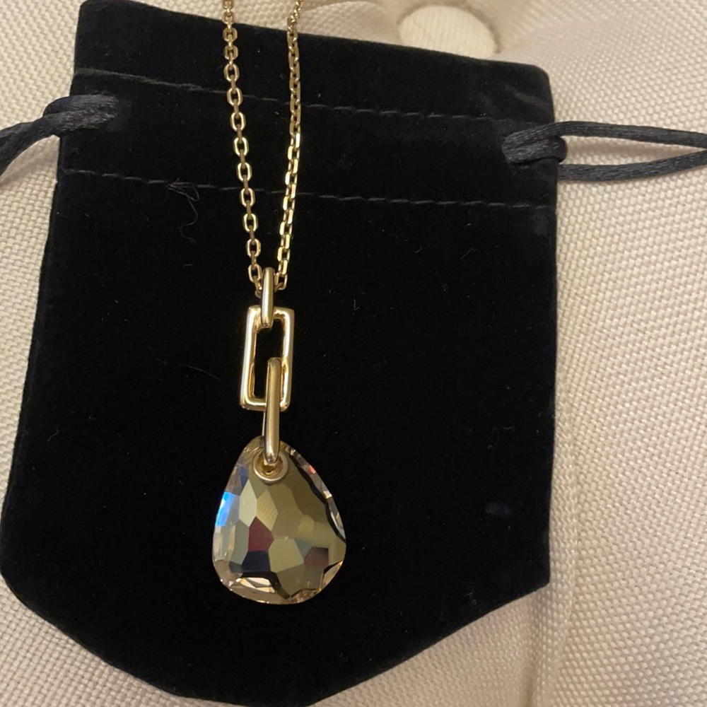 Swarovski gold necklace